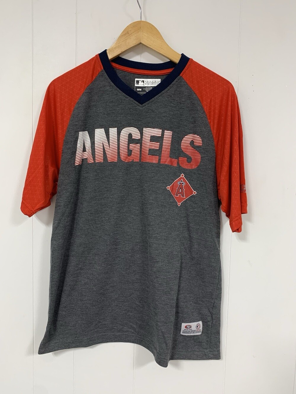 Los Angeles Angels True Fan MLB Jersey Shirt Gray45.46 Red Men’s Medium